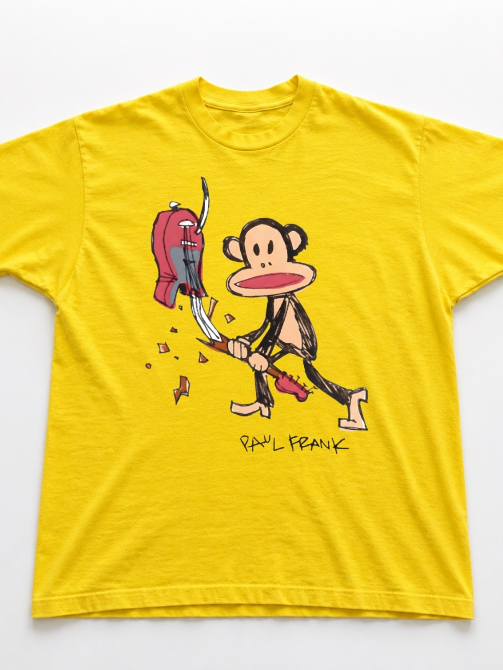Daisy Short Sleeve Graphic Tee with Monkey Illustration